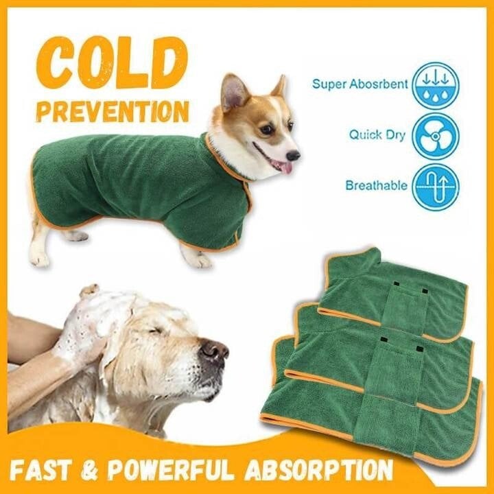 🐶🐾LAST DAY SALE 49% OFF💦 Super Absorbent Quick-drying Pet Dog Bathrobe