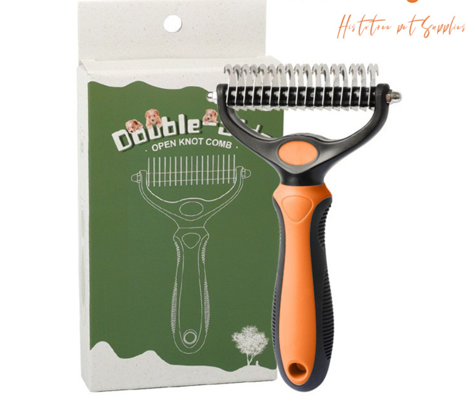 ⏳LAST DAY: Buy 2 Get 1 FREE! 🎉 #1 in UK Pet Grooming 2026 🏆Professional Double-Sided Deshedding Brush for Dogs & Cats – Reduces Shedding by 90%💪