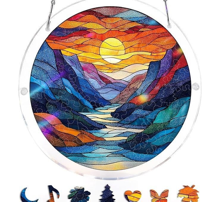 🔥LAST DAY SPECIAL PRICE: ONLY ￡10.99!! ☀️🛍️Acrylic Jigsaw Puzzle Suncatcher 80 Pieces