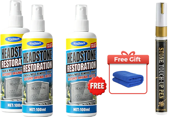 🏆LAST DAY SALE: ￡7.99!!  ⏰🎁Headstone Cleaning & Restoration Spray – Remove Stains Instantly
