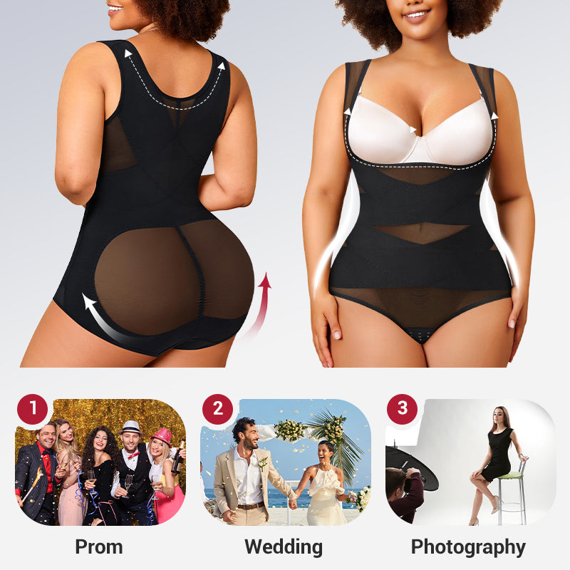 Women's Lightweight Mesh Yoga Bodysuit Shaper