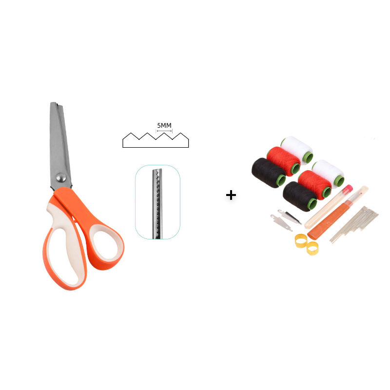 🥳2026 TOP PICK🥳 Pinking Shears Scissors – Stainless Steel, Ergonomic Cushioned Handles – Perfect for Sewing, Quilting & Scrapbooking! 🧵💨