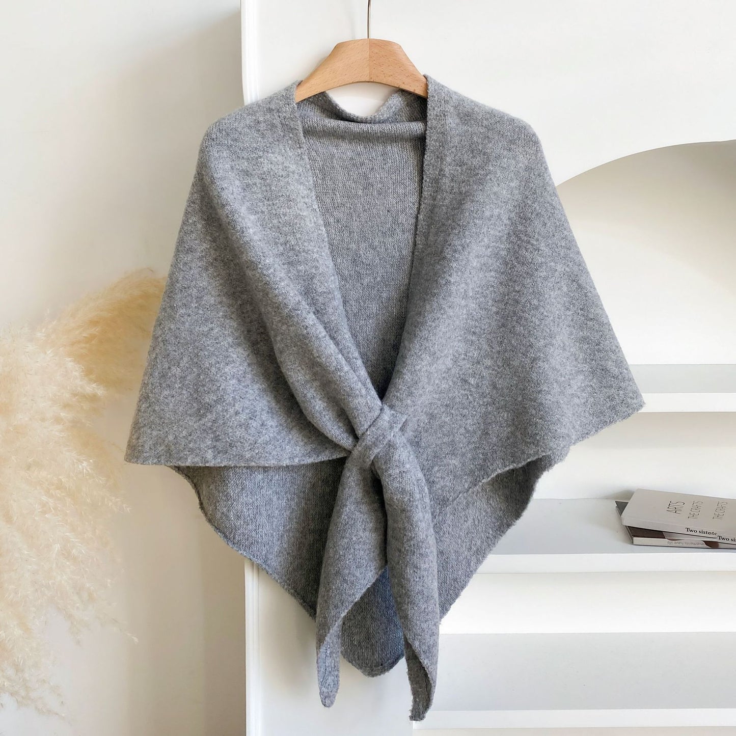 🏆50K+ SOLD! Almost Gone - 💕Women's Solid Color Wool Blend Shawl 🎁Today's Special Gift - Pearl Necklace