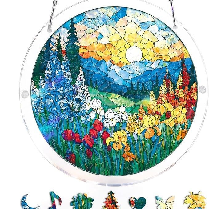 🔥LAST DAY SPECIAL PRICE: ONLY ￡10.99!! ☀️🛍️Acrylic Jigsaw Puzzle Suncatcher 80 Pieces
