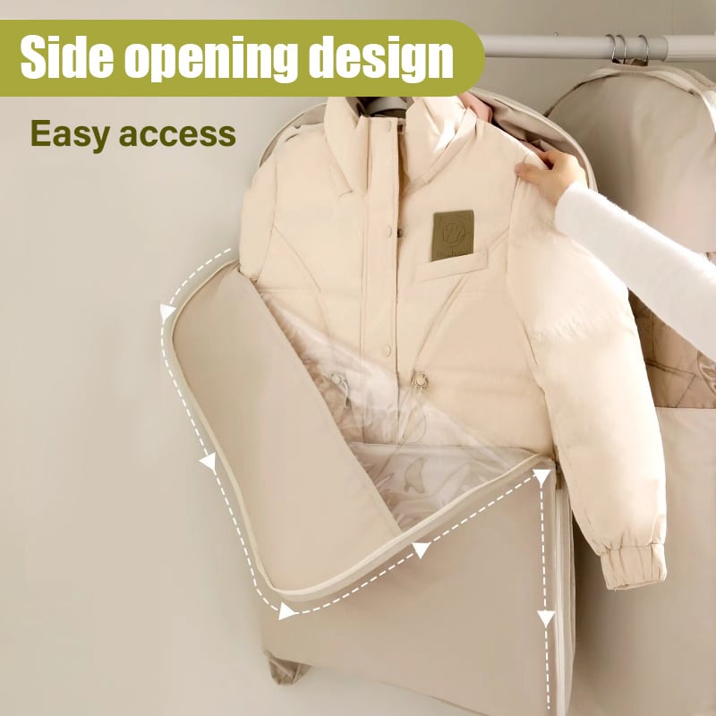 🔥2025  Space Saving Hanging Garment Bag with Self Compression Zipper