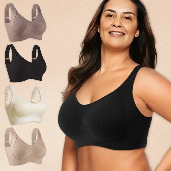 🎁Last Day Buy 1 Get 3 Packs(Each only ￡4.66!!)🔥Super firming bra | Wire-free push-up bra👍No more sagging breasts
