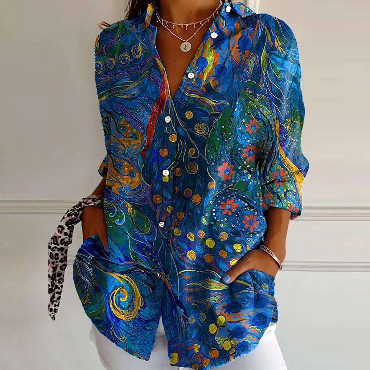 💖2025 NEW TYPE SALE 49% OFF💖-Chic Collared Long Sleeve Shirt