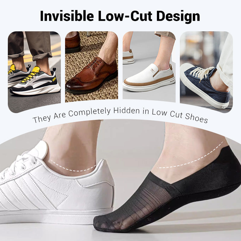 5 Pairs Ice Silk No-Show Socks Set