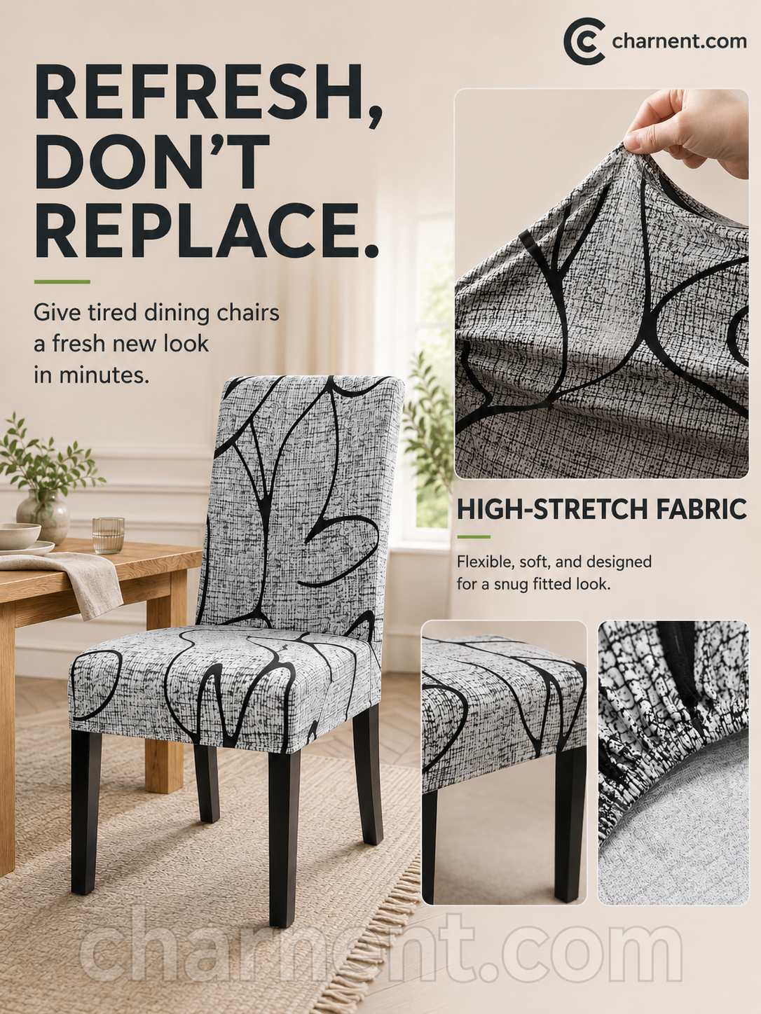 ⏰🔥LIMITED TIME 50% OFF!🔥50K+ SOLD!  🪑Stretch Dining Chair Cover