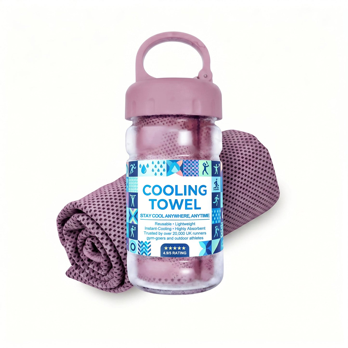 🔥Summer Hot Sale - BUY 1 GET 1 FREE(Each only ￡3.49)!!⚡50K+ SOLD!❄️Cold Sweat Towel You Can Use Anywhere, Anytime! Reusable Soft Absorbent Cooling Portable1