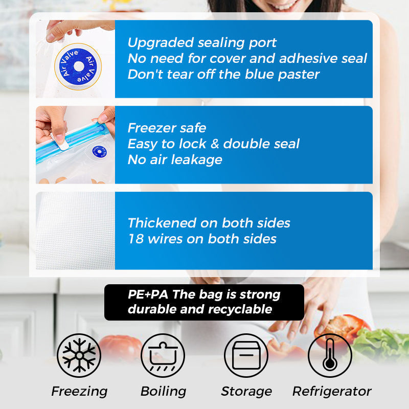 🔥2025 Big Sale 50% OFF🔥Kitchen Vacuum Sealer Bag Set