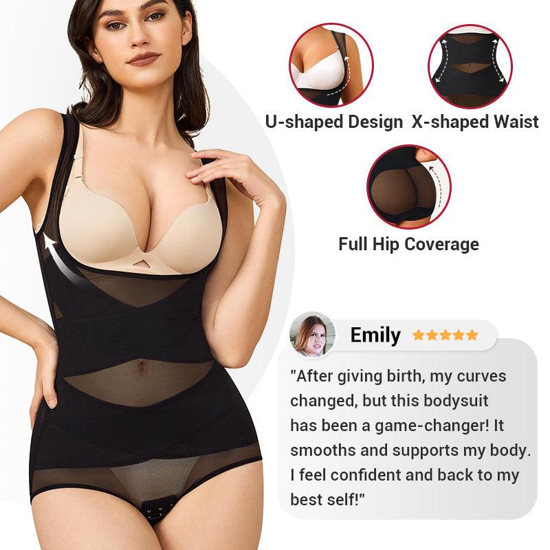 Women's Lightweight Mesh Yoga Bodysuit Shaper