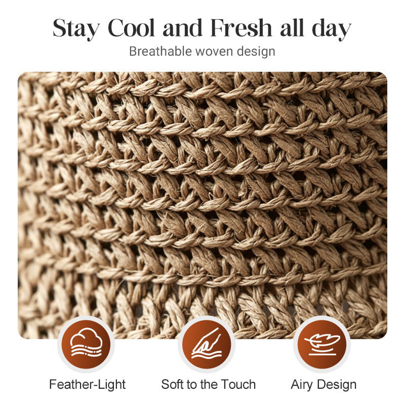 👒LAST DAY SALE ONLY ￡9.99!🌞Elegant Woven Straw Sun Hat with Bow