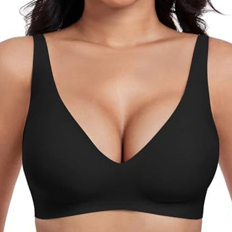 🥳2026 HOT SALE🥳💞50K+ SOLD!💕Womens Comfortable Wireless Bralettes Seamless Deep V Everyday Bra