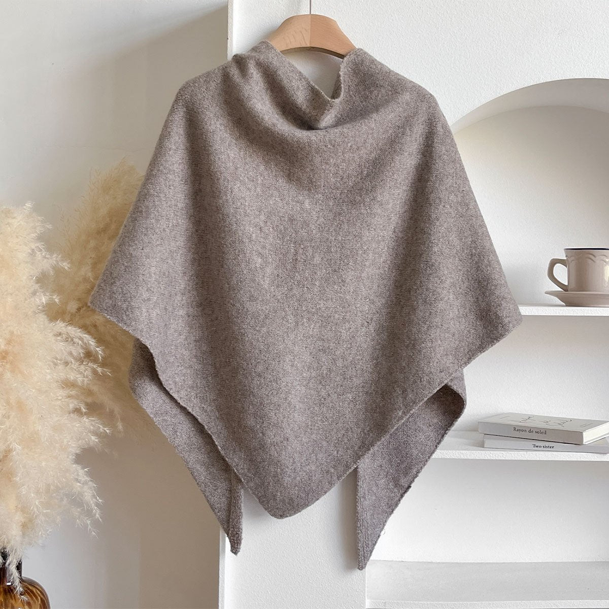 🏆50K+ SOLD! Almost Gone - 💕Women's Solid Color Wool Blend Shawl 🎁Today's Special Gift - Pearl Necklace