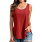 🎁Womens Tank Tops Sleeveless EyeletEmbroidery Scoop Neck Loose Fit Casual SummerFlowy