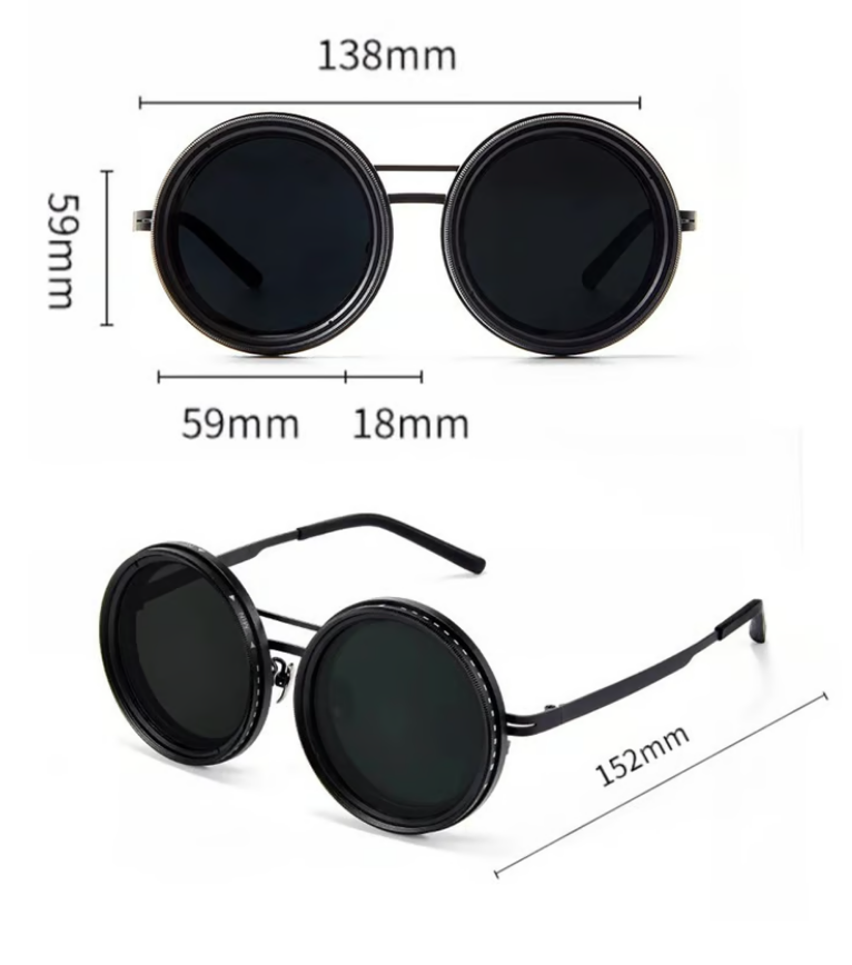 🔥2025 Hot Sale 49% OFF🔥Adjustable Tint Polarized Round Sunglasses