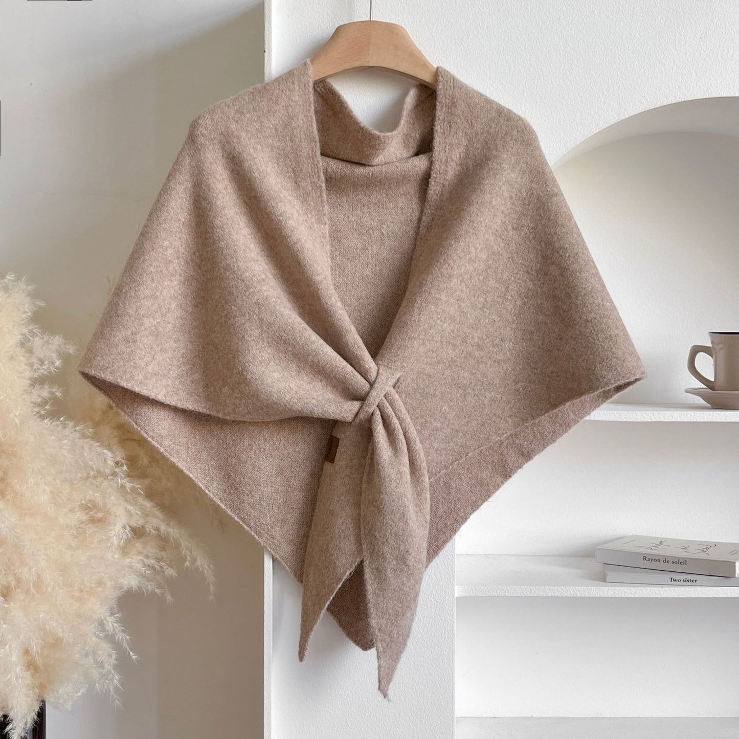 🏆50K+ SOLD! Almost Gone - 💕Women's Solid Color Wool Blend Shawl 🎁Today's Special Gift - Pearl Necklace
