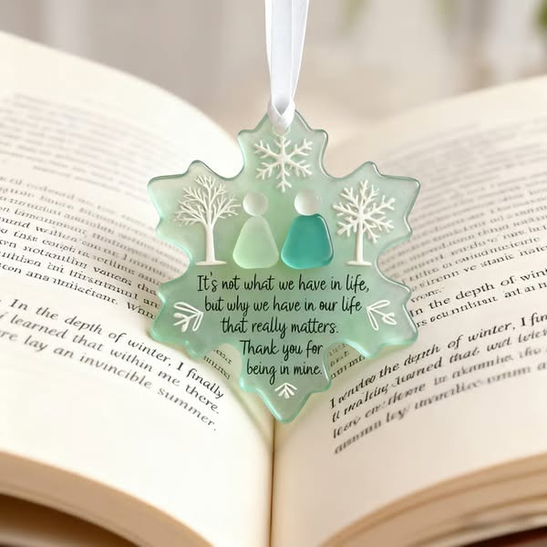 🌊Snowflake-Shaped Sea Glass Friendship Decor❄✨ Shaped by Nature & Crafted by Hand!1