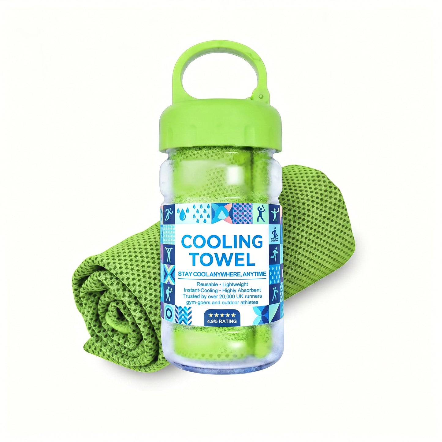 🔥Summer Hot Sale - BUY 1 GET 1 FREE(Each only ￡3.49)!!⚡50K+ SOLD!❄️Cold Sweat Towel You Can Use Anywhere, Anytime! Reusable Soft Absorbent Cooling Portable1