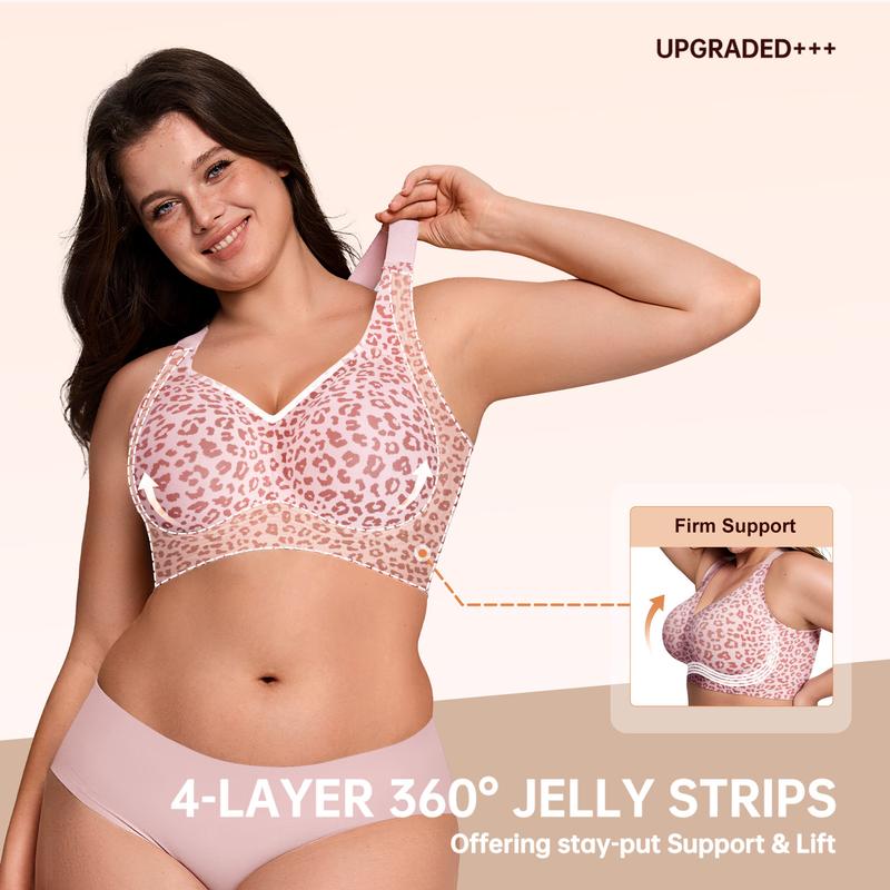 🏆LAST DAY SALE 50% OFF 🔥Women Jelly Bras Wirefree Full Coverage No Underwire Everyday Bras Comfortable Wireless Padded Tshirt Bra👍