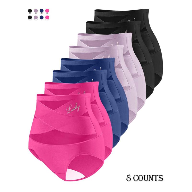 🌸Buy 1 Get 2 Free✨Plus-Size High-Waist Cross Tummy Control Panties