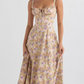 💕HOT SALE 49% OFF💕Frenchy Style All Over Print Ruched Women Lace Up Dress🌸