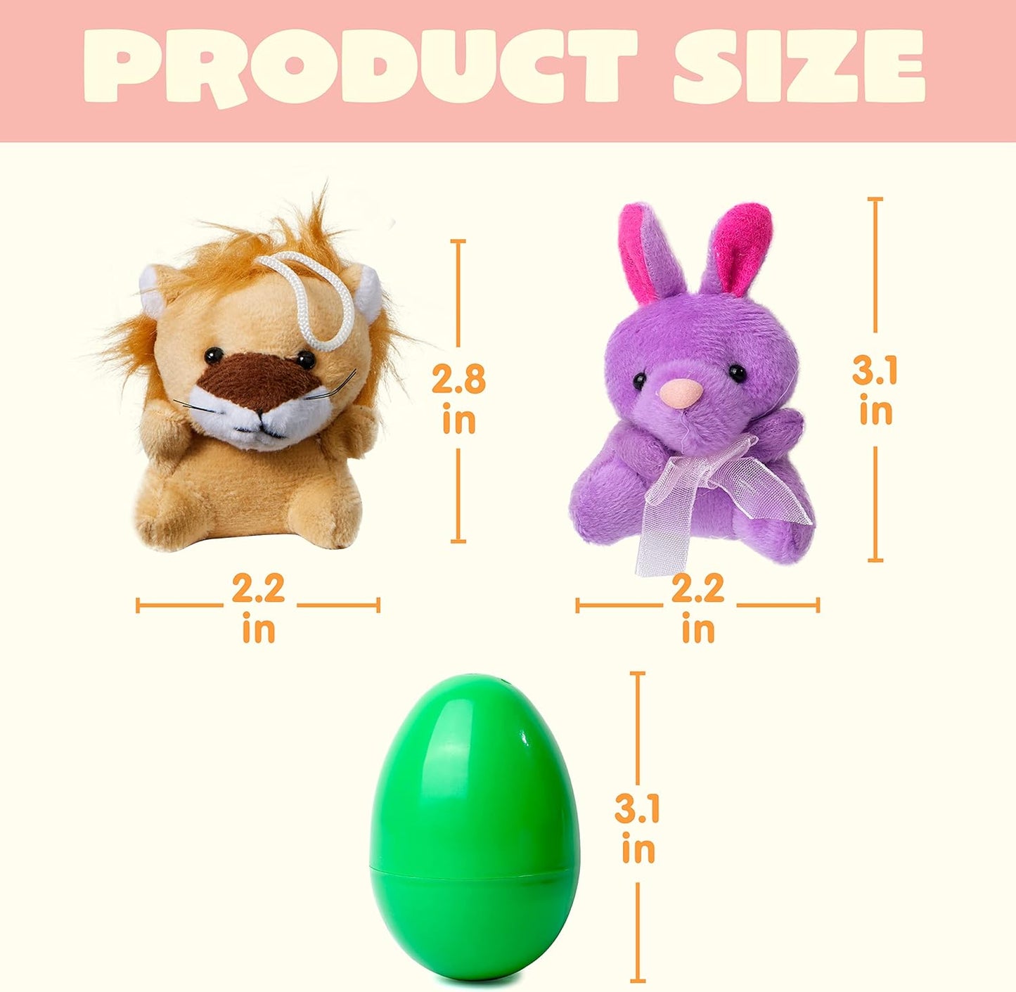 🔥HOT SALE 49% OFF-12/24/36 Pcs Prefilled Easter Eggs, Filled with Plush Animal Toys