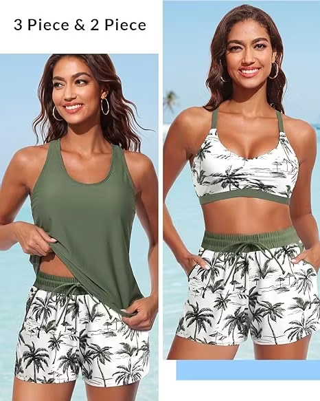 🏖️LAST DAY SALE 49% OFF with FREE GIFT🎁🔥Aqua Eve Modest Swim Set🩱Full-Coverage Tankini + Boyshorts with Pockets | Sun-Safe UPF 50+ ☀️🛡️ | Perfect for Beach Days 🌊🇬🇧