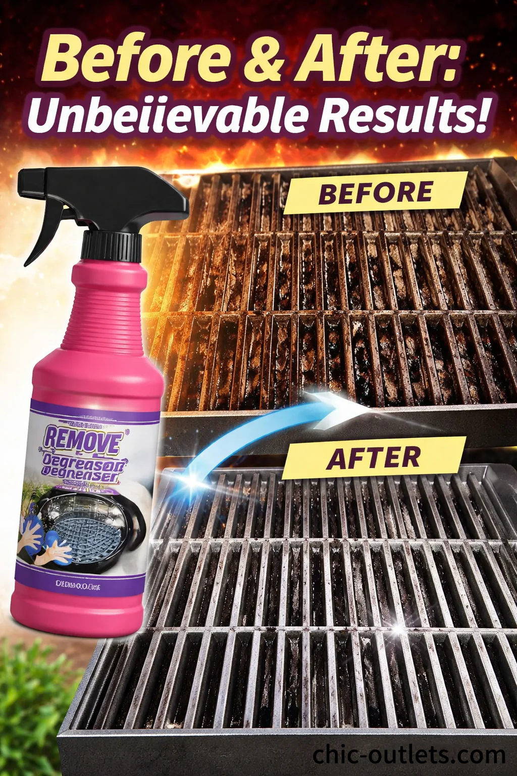 ⏳LAST DAY SALE BUY 2 GET 1 FREE!!🌟Fast-Acting Heavy-Duty Grill Degreaser Spray🔥