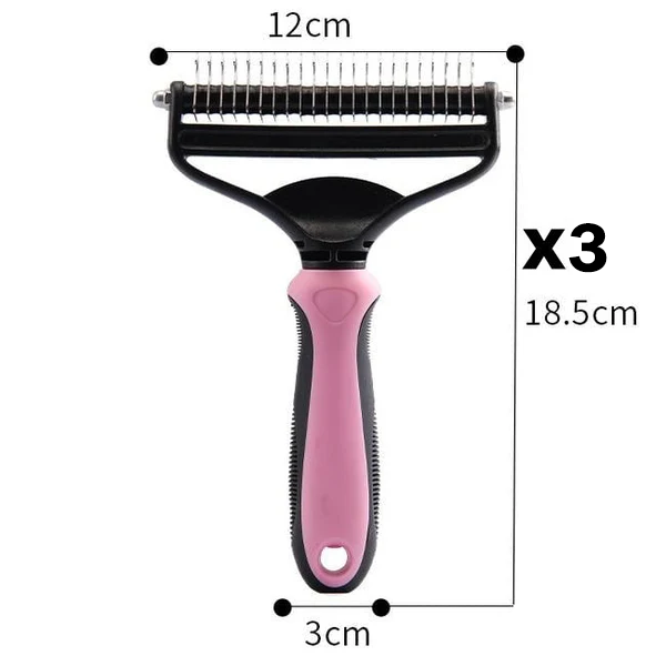 ⏳LAST DAY: Buy 2 Get 1 FREE! 🎉 #1 in UK Pet Grooming 2026 🏆Professional Double-Sided Deshedding Brush for Dogs & Cats – Reduces Shedding by 90%💪