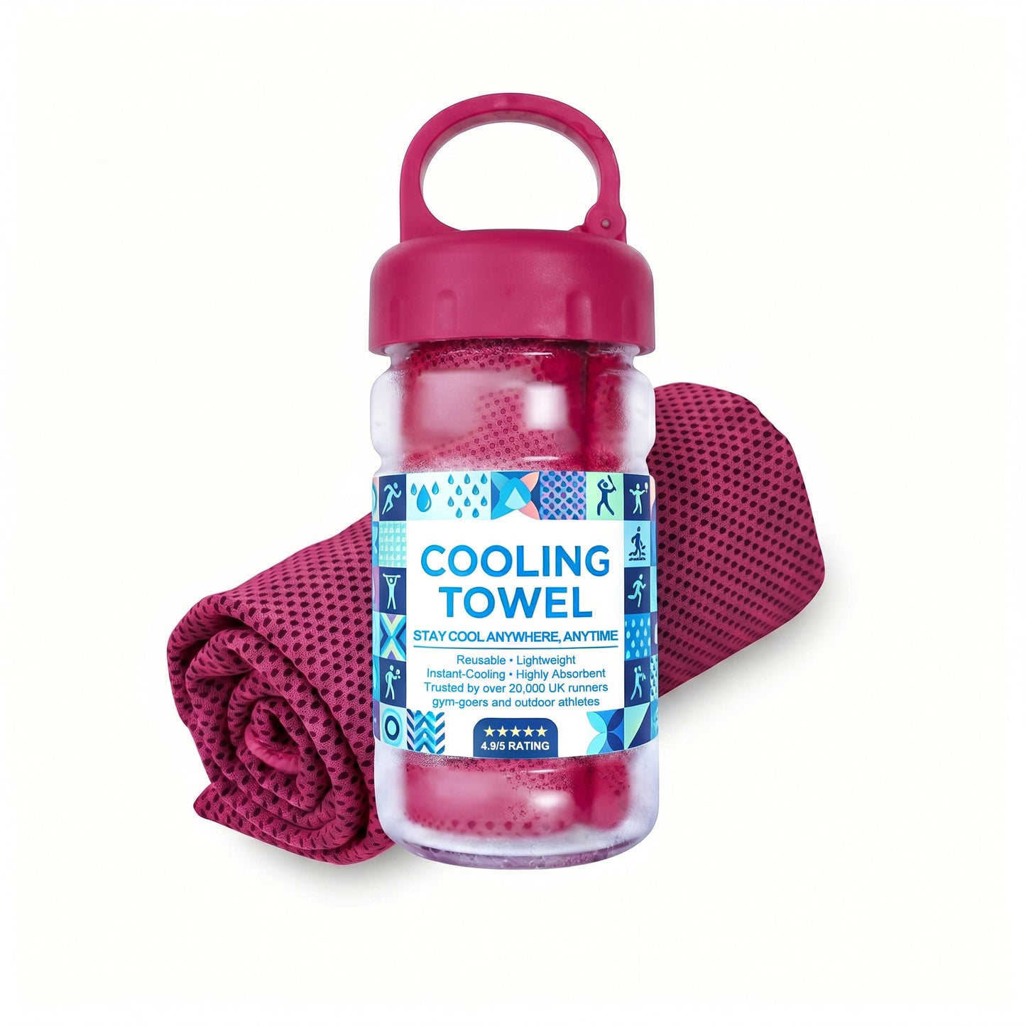 🔥Summer Hot Sale - BUY 1 GET 1 FREE(Each only ￡3.49)!!⚡50K+ SOLD!❄️Cold Sweat Towel You Can Use Anywhere, Anytime! Reusable Soft Absorbent Cooling Portable1