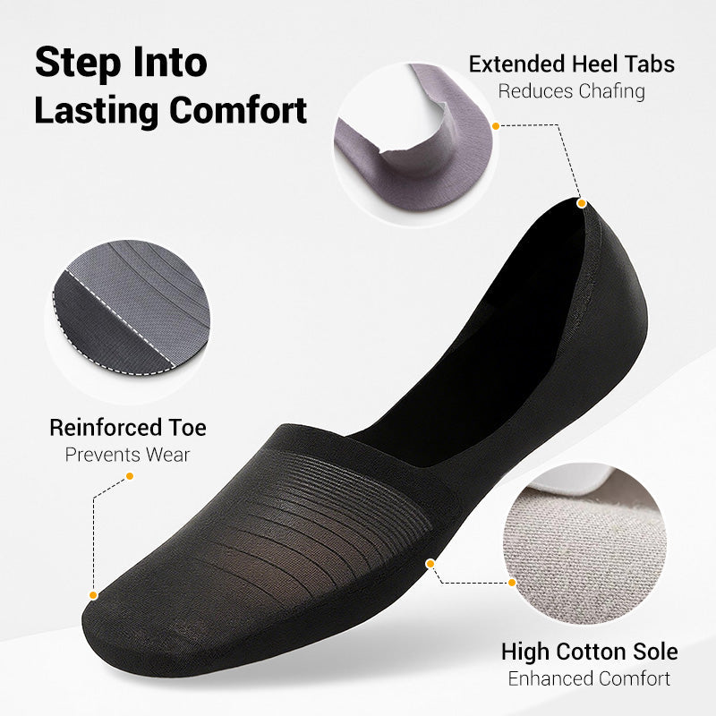 5 Pairs Ice Silk No-Show Socks Set