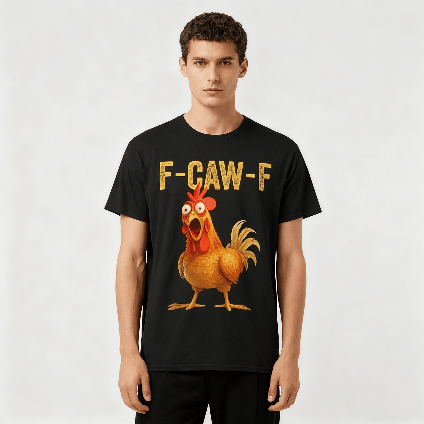 ✨Surprise Price: Only £10.99✨🔥Humorous Chicken Pattern T-Shirt😍F-Caw-F