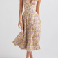 💕HOT SALE 49% OFF💕Frenchy Style All Over Print Ruched Women Lace Up Dress🌸