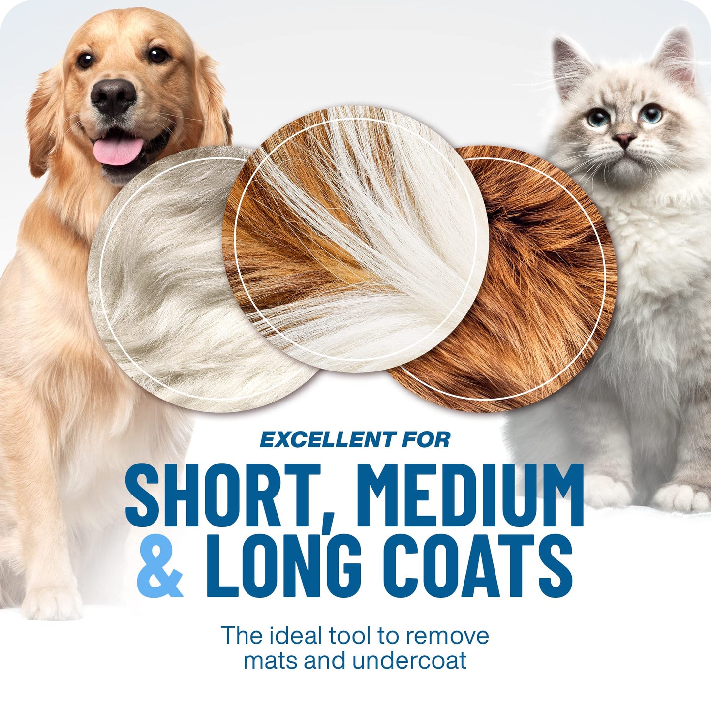 ⏳LAST DAY: Buy 2 Get 1 FREE! 🎉 #1 in UK Pet Grooming 2026 🏆Professional Double-Sided Deshedding Brush for Dogs & Cats – Reduces Shedding by 90%💪