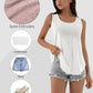 🎁Womens Tank Tops Sleeveless EyeletEmbroidery Scoop Neck Loose Fit Casual SummerFlowy