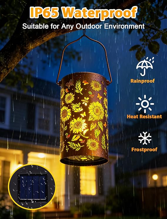 🔥HOT SALE 49% OFF-🌞Colorful Sunflower Glow Solar Garden Lantern