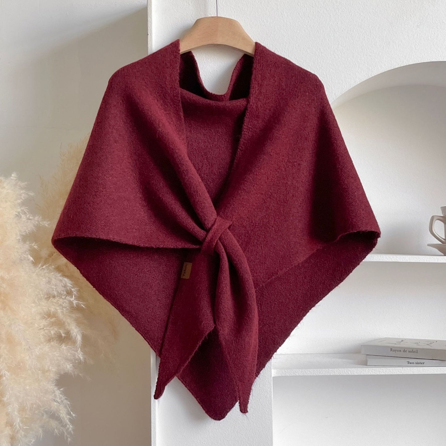 🏆50K+ SOLD! Almost Gone - 💕Women's Solid Color Wool Blend Shawl 🎁Today's Special Gift - Pearl Necklace