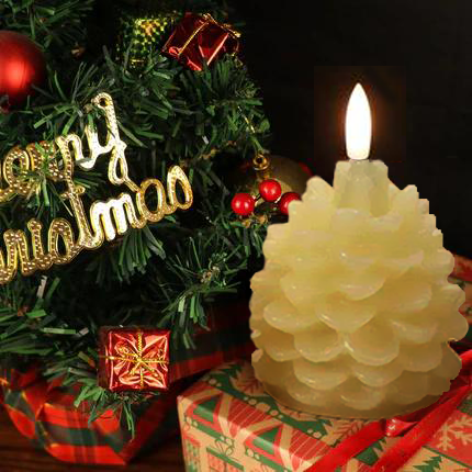 🎅Last Day-Buy 1 Get 1 Free!🔥Flameless Pinecone Candles Battery Operated