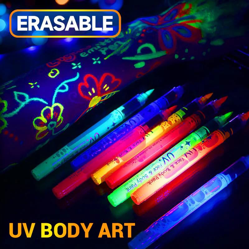 📢HOT SALE !!!⚡50K+ SOLD!✨UV Glow Face and Body Paint Markers Set