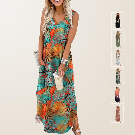 💖💖LAST DAY SPECIAL PRICE: ￡13.99!!💖Summer Dresses Maxi Dress Vacation Beach Sundresses with Pockets