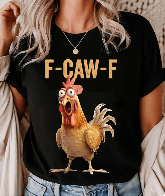 ✨Surprise Price: Only £10.99✨🔥Humorous Chicken Pattern T-Shirt😍F-Caw-F