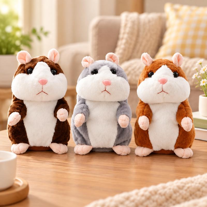🐹 Last Day Special Price £8.99! ✨Talking Hamster Plush – repeats whatever you say, auto head-shaking, hilarious fun for kids & adults.🎁