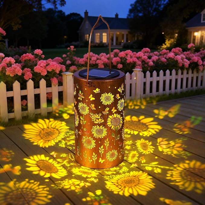 🔥HOT SALE 49% OFF-🌞Colorful Sunflower Glow Solar Garden Lantern