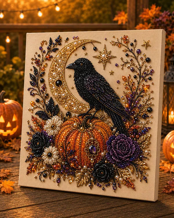 🔥LAST DAY SALE ONLY ￡11.99!!  👻✨ Halloween Pearl Art DIY Kit – Turn Tiny Pearls into Spooky-Cute Magic