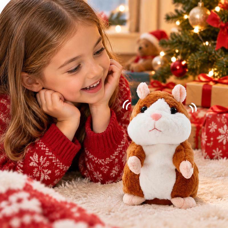 🐹 Last Day Special Price £8.99! ✨Talking Hamster Plush – repeats whatever you say, auto head-shaking, hilarious fun for kids & adults.🎁
