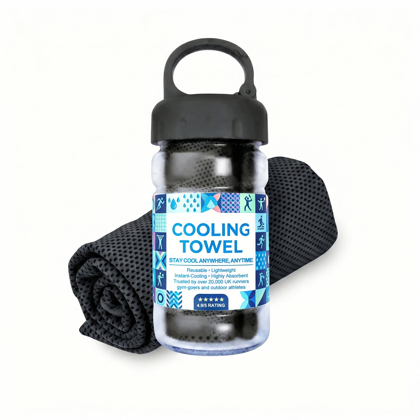 🔥Summer Hot Sale - BUY 1 GET 1 FREE(Each only ￡3.49)!!⚡50K+ SOLD!❄️Cold Sweat Towel You Can Use Anywhere, Anytime! Reusable Soft Absorbent Cooling Portable1