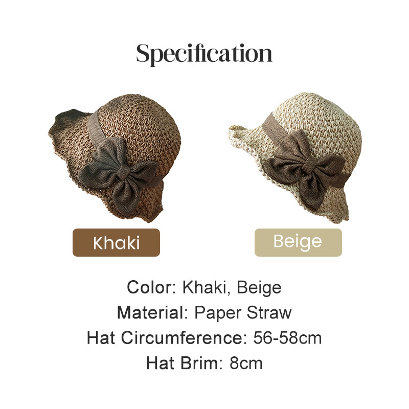 👒LAST DAY SALE ONLY ￡9.99!🌞Elegant Woven Straw Sun Hat with Bow
