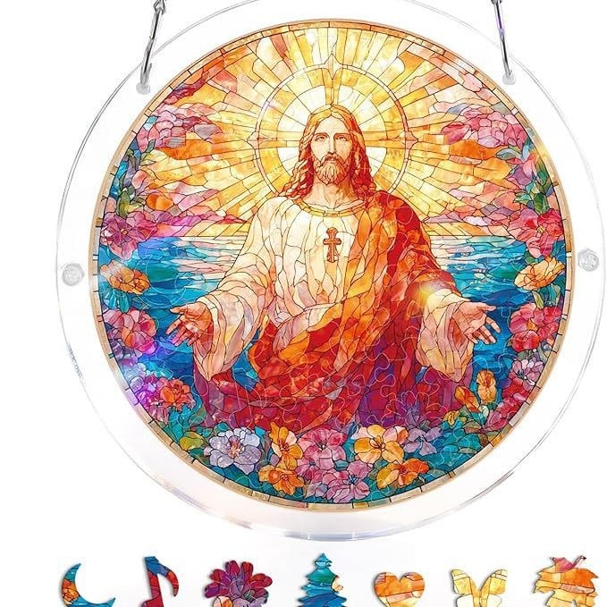 🔥LAST DAY SPECIAL PRICE: ONLY ￡10.99!! ☀️🛍️Acrylic Jigsaw Puzzle Suncatcher 80 Pieces
